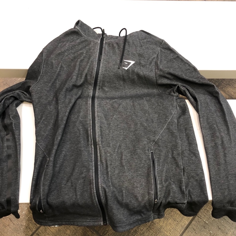 Men’s XL Charcoal Grey Gymshark Zip Up Hoodie